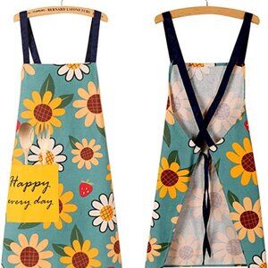 Adjustable Apron with Pockets for Women 2kind, Canvas Chef Kitchen Aprons